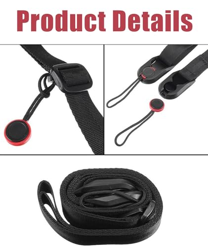 Image of NHCDFA Camera Belt, Camera Strap, Easy to Use and Carry Black Camera Belt Strap Quick Release Buckle Comfortable to W ear for All Kinds of Photography Equipment