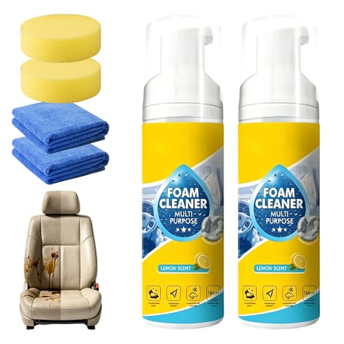 NOGCAW 4-in-1 Multi-Enzyme Foam Cleaner New Foam No-Rinse Cleaner All-Purpose Deep Cleaning Spray for Car Interior Bathroom Tiles Sofa Upholstery (1)