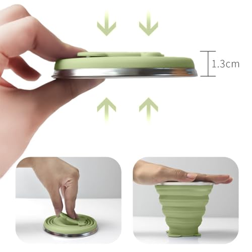 BCBF 2 Pezzi Tazza da Viaggio Pieghevole,180Ml