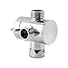 BORDSTRACT Vanne de dérivation à 3 Voies, vanne d'adaptateur de commutateur G1/2"pour pièce de Rechange de Robinet de Cuisine ou de Salle de Bain Chrome