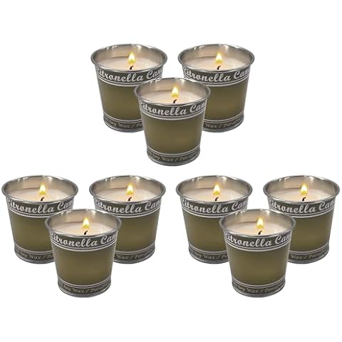 Citronella Candles Outdoor, Strong Citronella Candles for Patio Decor, 9 Pack, Small Outdoor Candles, Bulk Citronella Candles, for Outside Table Decor, Camping Accessories Cover