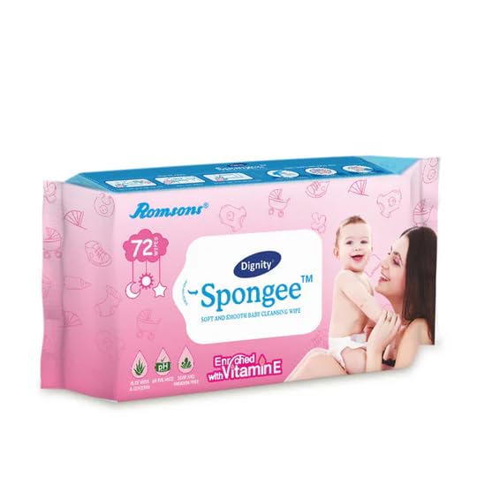 Dignity Spongee Soft and Smooth Baby Cleansing Wet Wipes with Aloe Vera Extract, 150x200 mm (Pack of 24) 1728 Wipes - Image 2 thumbnail