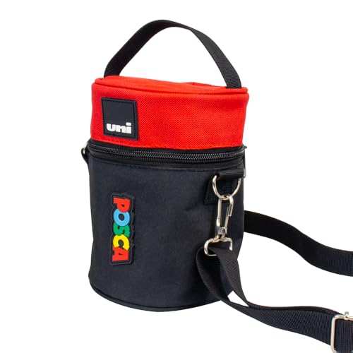 POSCA Bag - Estojo Avulso para Canetas e Marcadores POSCA - Material Resistente, Zíper Duplo, e Alça de 60cm - Compacto e Prático para Transporte e Organização - 1 unidade