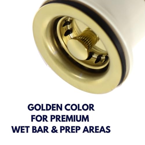 Desagüe de Fregadero Pequeño de Latón Dorado miniatura 6