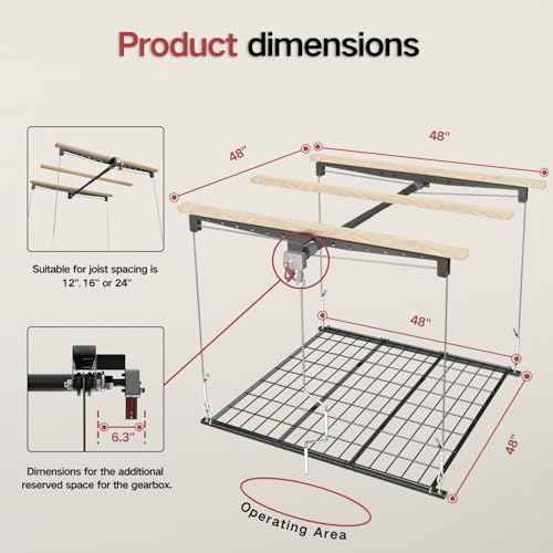 Heavy Duty Garage Lift Storage Rack