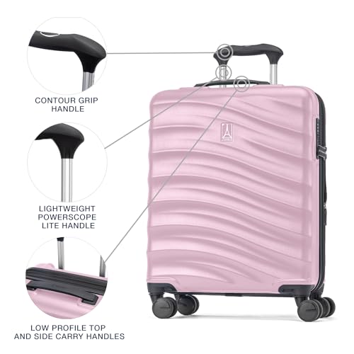Image of Travelpro Maxlite Air V2 Hardside Expandable Carry on Luggage, 8 Spinner Wheels, Lightweight Hard Shell Suitcase, TSA lock, Pink, International Carry On 18-Inch