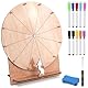 Glücksrad zum Drehen, TGKYK 30cm Gluecksrad Gluecksrad mit Radiergummi Markierstift und Schraubendreher, 12 Beschriften Glücksrad Holz, Glücksrad Kaufen für Hochzeit, Party, Schule, Wortspiele
