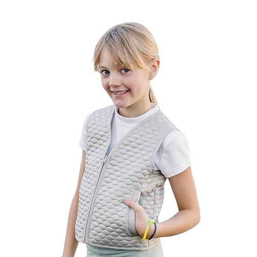 Fun and Function Honeycomb Weighted Vest - Helps Promote Focus & Calm in Kids With Special Needs - 2 lbs of Weights Included