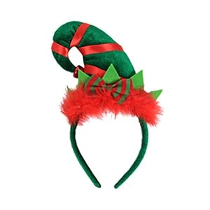 Bestoyard Elf Hoed hoofdband Kerstmis hoed haarband voor Kerstmis kostuum accessoires