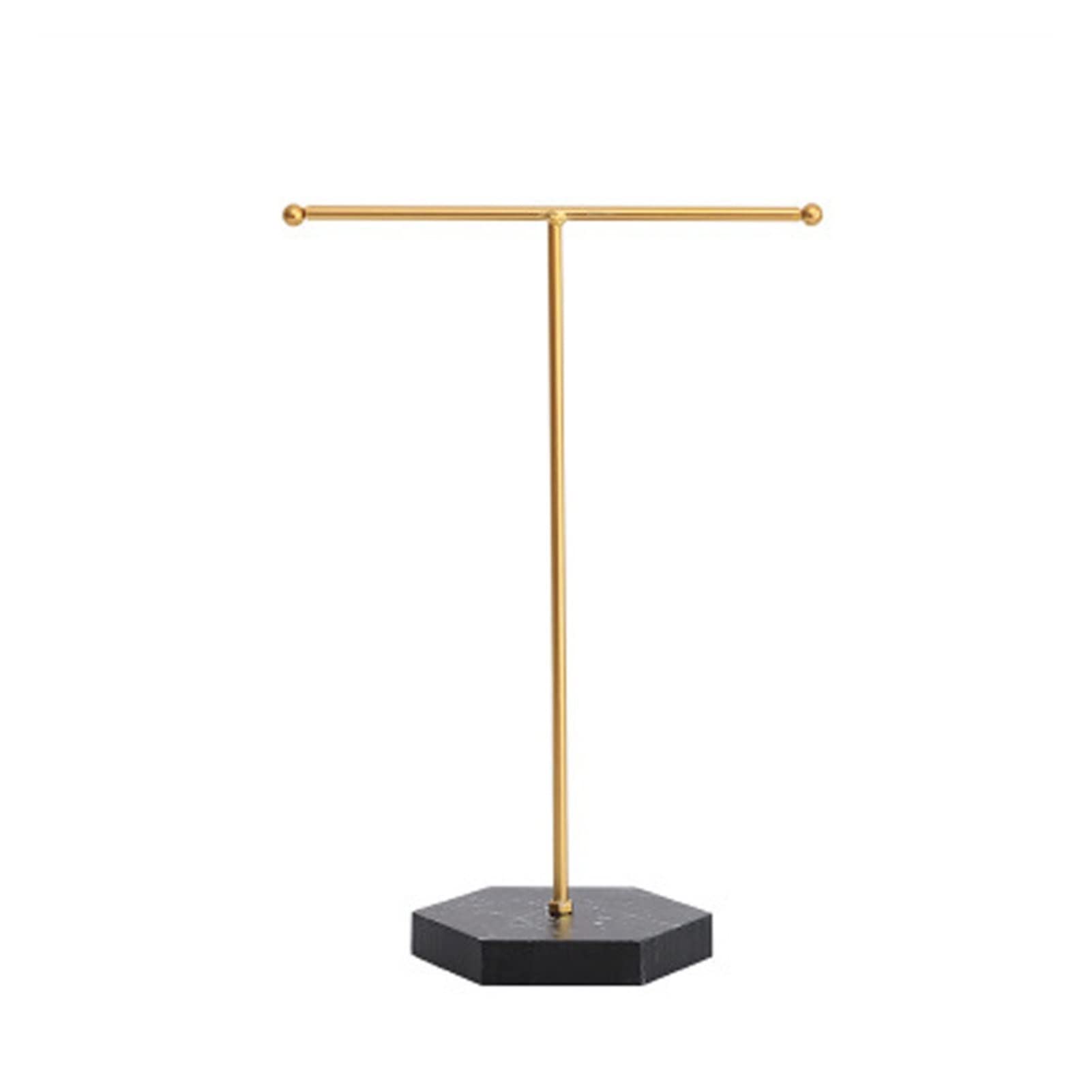 stojak na biżuterię, Stojak na biżuterię metalowy w kształcieLy T, naszyjnik z łańcuszkiem(Black)