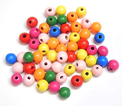 Perlin Wooden Beads, 8 mm, Mixed Colours - Image 4