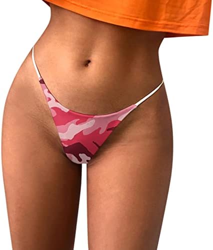 G String Thongs For Women Camo Thongs Women Sexy G Strings Camouflage Panties High Waist Underwear Thong String Tangas T Back Soft Lingerie Briefs Thongs For Women Breathable Low Rise