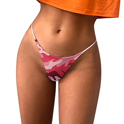 G String Thongs For Women Camo Thongs Women Sexy G Strings Camouflage Panties High Waist Underwear Thong String Tangas T Back Soft Lingerie Briefs Thongs For Women Breathable Low Rise #TOP14