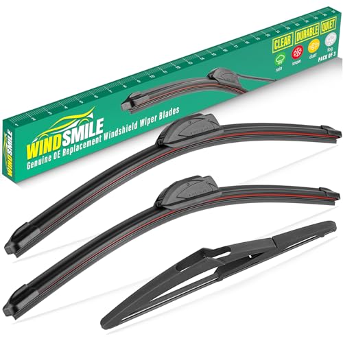 Image of 19 inch 18 inch 10 inch Windshield Wiper Blades Replacement for Mini Cooper R56 2007-2012,F55 F56 2014-2024,R50 R53 2005-2006 Premium All Weather Front Rear Wipers Set - OEM Quality (Pack of 3)