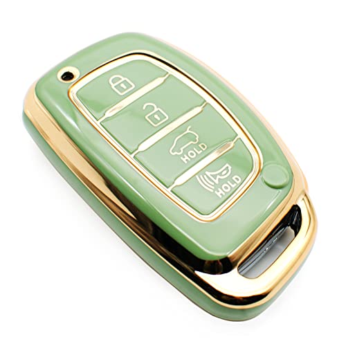 Protection clé Hyundai Tucson Elantra vert look moderne en TPU