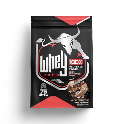 Image of 100% Whey Protein Powder | For Lean Muscle, Quick Recovery | Fast Absorption | Natural Bcaa And Eaa | Non-gmo | Soy & Gluten Free | Rbgh Free | Fssai Approved (Mocha Cappuccino, 5 Lbs)