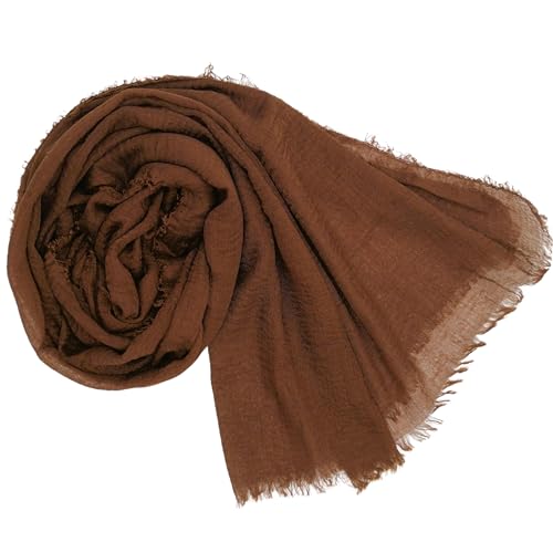 Cotton Scarf for Women Lightweight, Scarf Shawl Wraps Soft Large Long Frayed Winter Spring Fall Summer Blanket Scarves