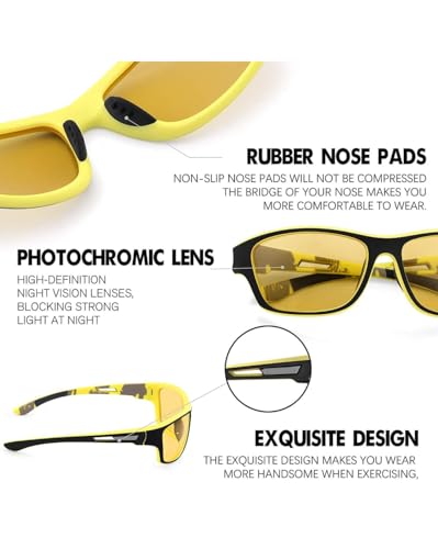 Image of Polarized Sports Sunglasses for Men & Women | UV400 Protection | Lightweight Driving, Fishing, Cycling, Running & Outdoor Sunglasses with TAC Lens