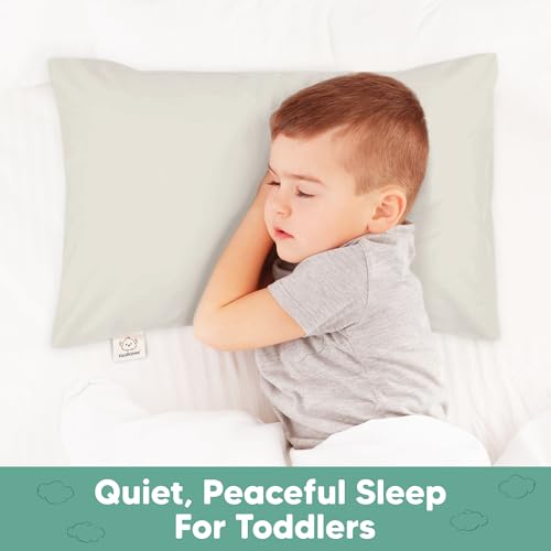 Image of KeaBabies 13 x18 Toddler Pillowcase, Waterproof - Soft Waterproof Toddler Pillow Protector Cover for Kids, Boys, Girls, Durable Machine Washable, Small Travel Pillow Sold Separately (Pearl Gray)