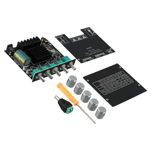 Lecreatekit ZK-MT21 Carte audio 2.1 canaux 50 W x2 + module caisson de basses 100 W avec entrée AUX pour home cinéma bricolage