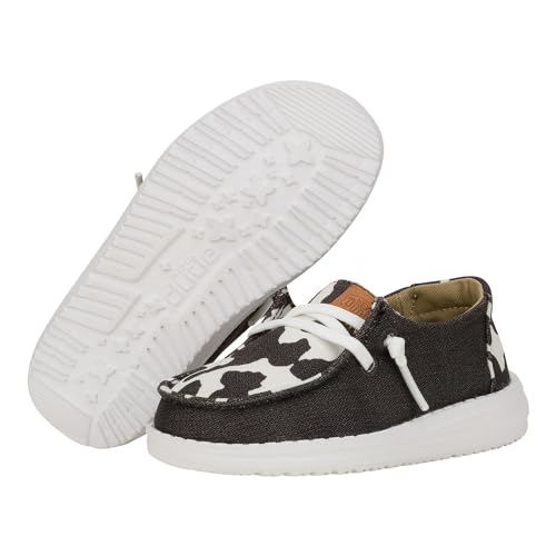 image for HEYDUDE Girl's Wendy Y Animal Black/Cow Size 5 | Youth's Shoes | Youth