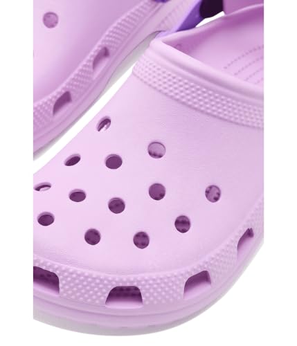 Image of Crocs, Unisex Kids, Classic Graphic Clog (Little Kid /Big Kid), Glow Purple /Multi, 12, Medium, Little Kid
