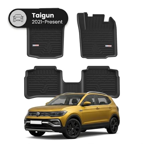 Image of 3D TPE Car Floor Mat for Taigun (2021 Onwards) Custom Fit, Heavy Duty & Anti-Slip Floor Taigun Mat | Easy to Clean, All Weather Resistant, Waterproof & Dustproof Car Foot Mat