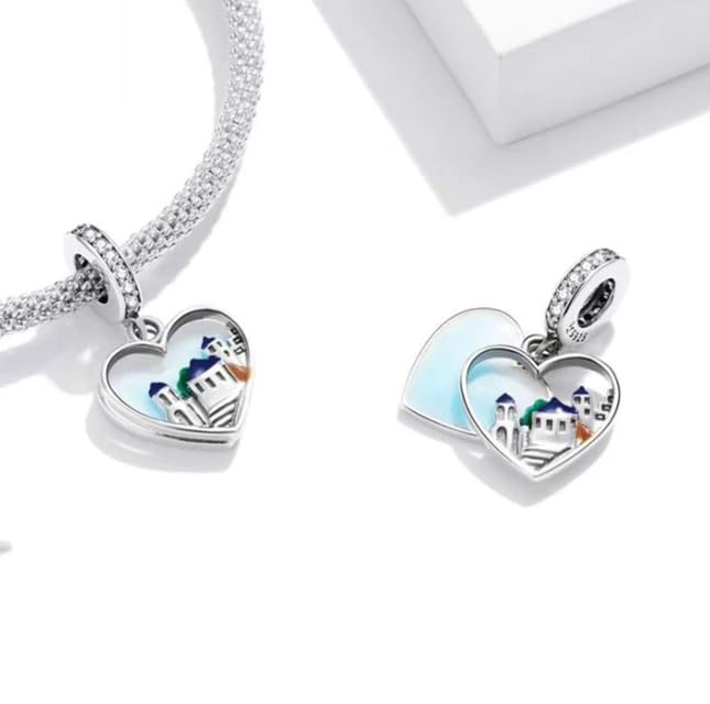 Greek Santorini 925 Sterling Silver Charm for Bracelets and Necklaces Travel Beads and Dangle Pendants3