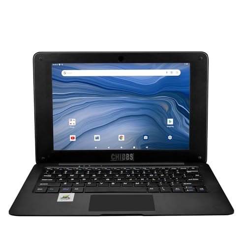 Image of CHIBBS 10.1 inch Inch Kids Laptop Computer, Education Laptop Powered by Linux-Android 12 Octa Core Processor, 2* USB, Camera, Bluetooth, Wi-Fi- Black