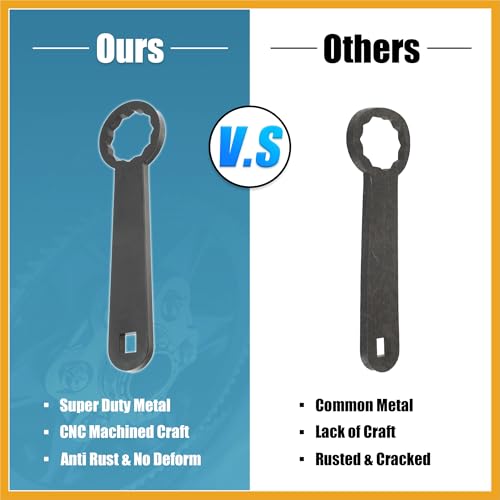 Image of Rear Axle 36mm Wrench Tool Rear Wheel Axle Torque Wrench Hand Tool For Harley Davidson Touring Motorcycle HD-47925 Rear Axle Nut Torque Adapter for Adjust Belt Tension Black Replacement