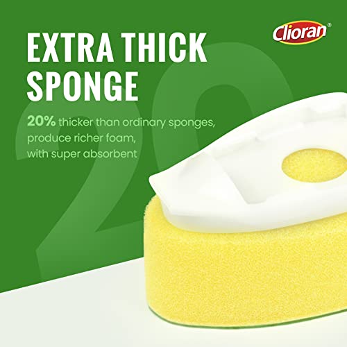 Dishwand Refills Scrub Dots Sponge Heads, Non-Scratch Dish Wand Refill Scrubber Replacement Head, Soap Filled Dispensing Brush Handle, Heavy Duty Dishwashing Pads Dispenser Dishwasher Cleaning Tool #TOP2