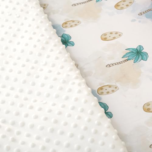 Image of 4 Piece Toddler Bedding Set - Ultra Soft Breathable Toddler Bedding Set for Boys, Includes Quilted Comforter, Flat Sheet, Fitted Sheet and Pillowcase(Dinosaur)