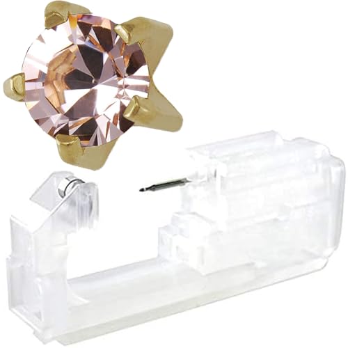 JPS セイフティピアッサー 耳たぶ 純チタン処理医療用ステンレス アレキサンドライト 7M106ZL