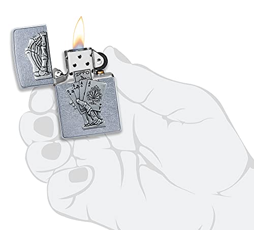 Encendedor de bolsillo Zippo Dead Mans Hand Emblem miniatura 5