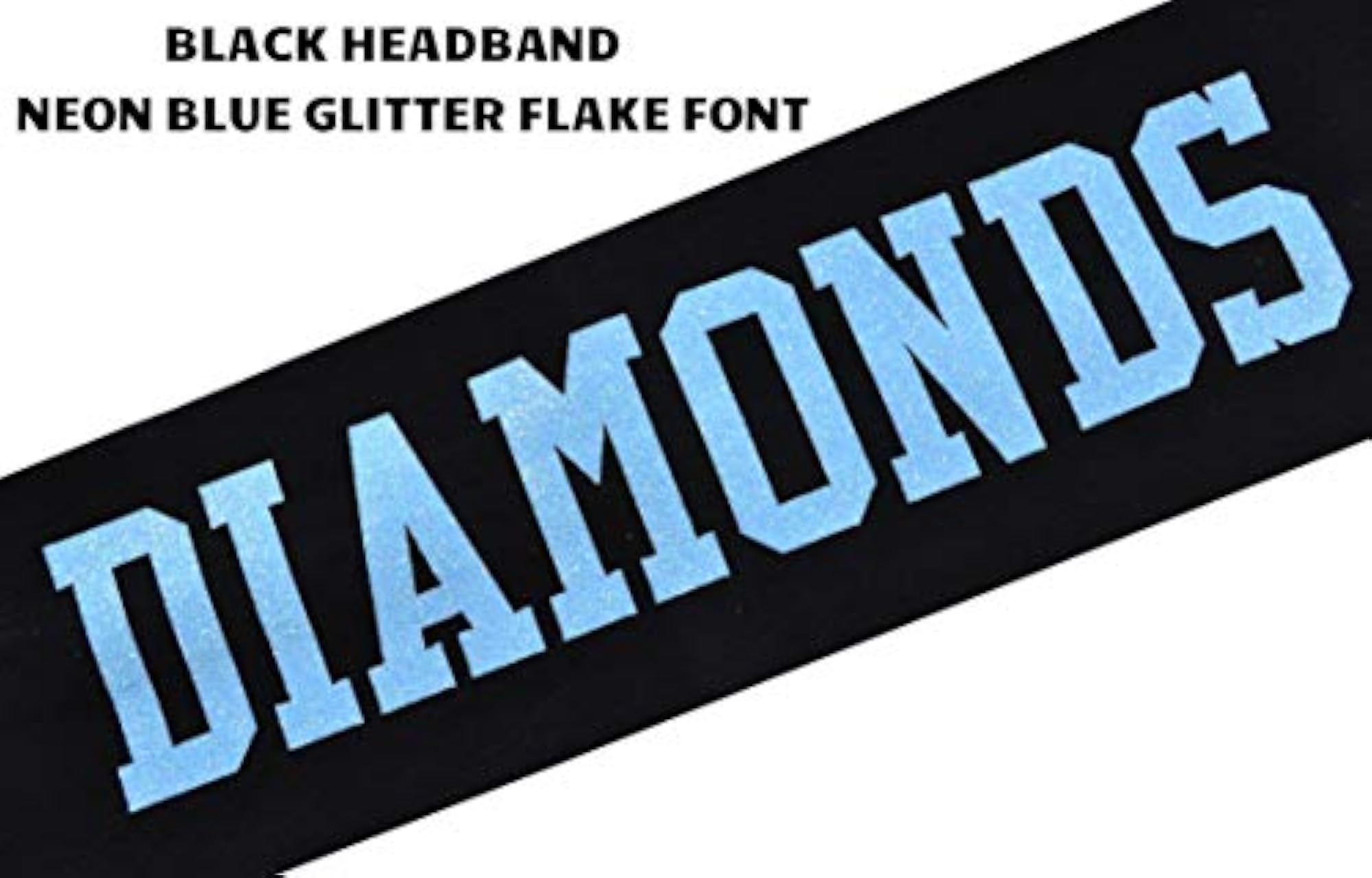 Personalized Cotton Stretch Headband with Glitter Text