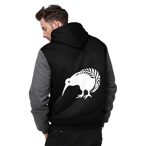 New Zealand Kiwi Fern Fleece Hoodie for Men Hooded Sweatshirt Full-zip Hoodies2