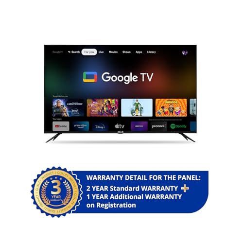 Image of IBELL 138 cm (55 inches) Frameless 4K Ultra HD Smart QLED Google TV, 4 Year Warranty, 2GB RAM (Black)