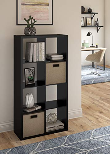 Image of ClosetMaid Decorative Open Back 8-Cube Storage Organizer, Black