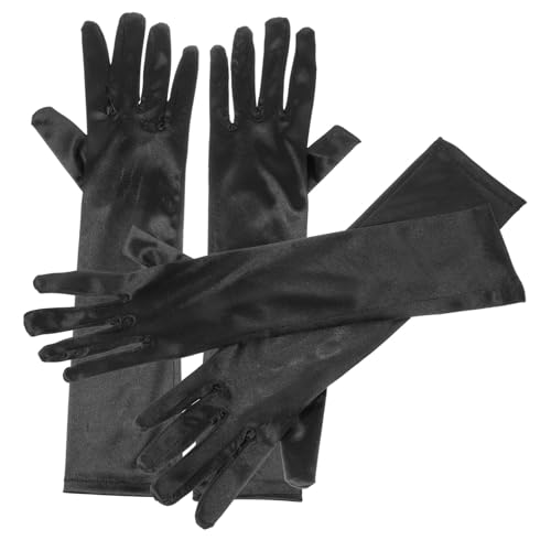 Homoyoyo Pack Women's Long Satin Gloves for Wedding Formal Party Banquet Tea Party Church Events