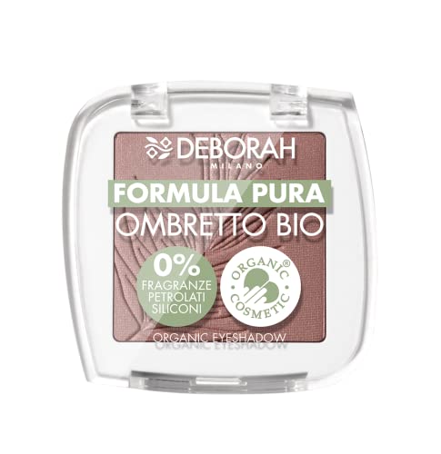 Deborah Sombra de párpados Mono Bio Fórmula Pure Color n.º 04 Mat Antique Rosa, con ingredientes 100% de origen natural, vegano y apto para animales