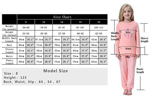 Hawiton Children's Cotton Pajamas Set Boy Girl Cute Cartoon Sleepwear Unisex Kids PJS Sets Loungewear with Pocket Dark Blue - Thumbnail 6