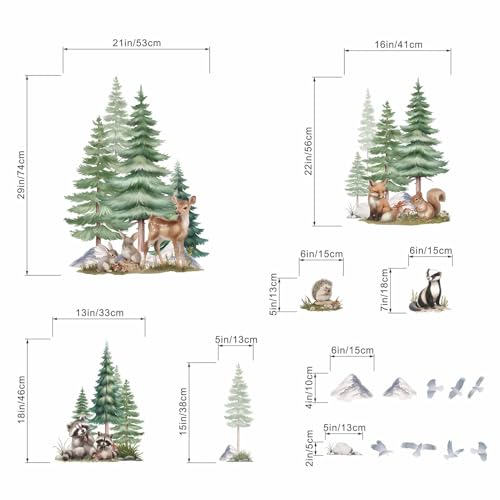 Sticker Decorativo Infantil Animales Bosque 48x43 in miniatura 4