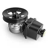 JAVOUKA Power Steering Pump with Reservoir & Pulley, for GMC Envoy, for Chevy Trailblazer, for Buick Rainier,For Isuzu Ascender, for Saab 9-7x, 2002-2009 I6 4.2L,V8 5.3/6.0L,20-65990, 5029778,15087916