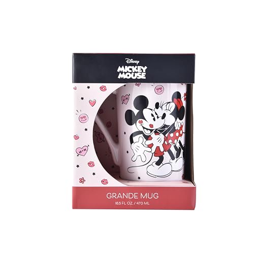 Pyramid International Disney Mickey et Minnie Mouse, Vintage Romance, Tasse à cappuccino en céramique - 570 ml, taille unique