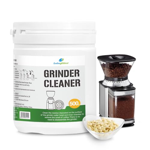 LULUGLITTER Professionelle Kaffeemühlen-Reinigungstabletten 500 g Kaffeemühlen-Reiniger natürlich lebensmittelecht glutenfrei verlängern die Lebensdauer Ihrer Mühle