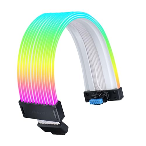 Cabo extensão Lian Li Strimer Wireless ARGB 12+4 Pinos GPU Largo 90 graus