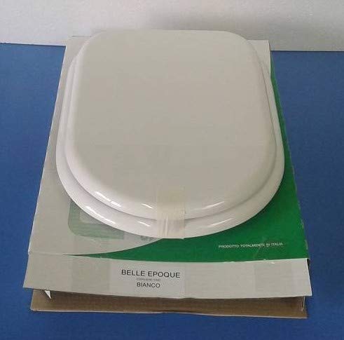 Copriwater Cesame BELLE EPOQUE BIANCO Cerniera Oro-Sedile-Asse Wc