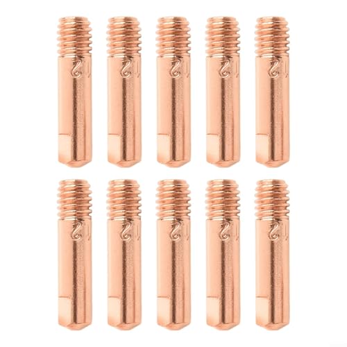 10 puntas de contacto de cobre 15AK para soldadura MIG, juego de boquillas M6 x 24 mm con tamaños de 0 8 mm, 1 0 mm y 1 2 mm para un rendimiento eficaz (C)