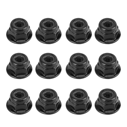 12 Stück Rc Kontermuttern, 1/10 Reifen 4 Mm rutschfeste Mutter Kompatibel Mit Axial Traxxas Trx4 Trx6 Scx10 Rc Modellauto(Schwarz) Radmuttern 1/10