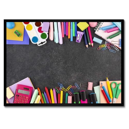Poster couloir scolaire cadre blanc 70x50 cm résout mur vide et sombre